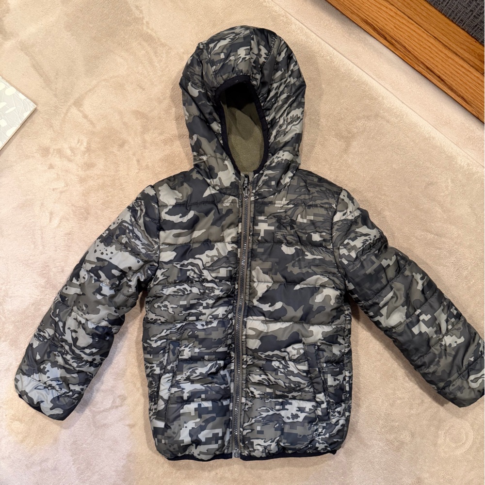 UA Kids Camouflage Hooded Reversible Jacket